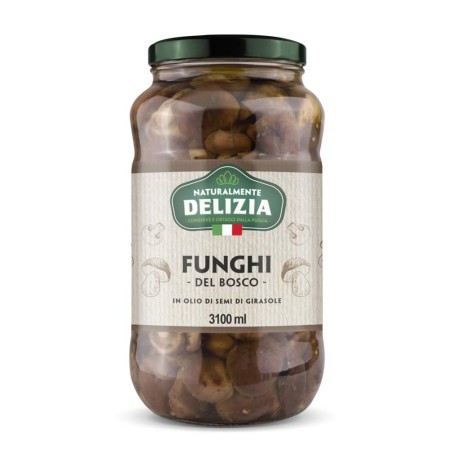 FUNGHI DI BOSCO SHIITAKE IN OLIO KG.3,1
